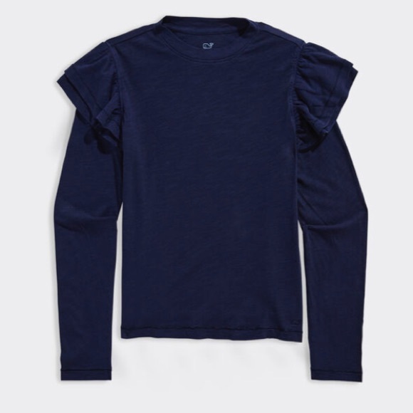 Vineyard Vines Other - Vineyard Vines Girls' Flutter Long-Sleeve Tee Blue Size 2T